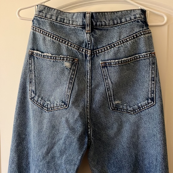 Zara high rise wide leg distressed jeans - Picture 4 of 4